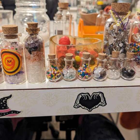Mini Glass Potion Bottles Tiny Crystal Charms Add On To Any Bundle $5 Each! - Picture 10 of 15